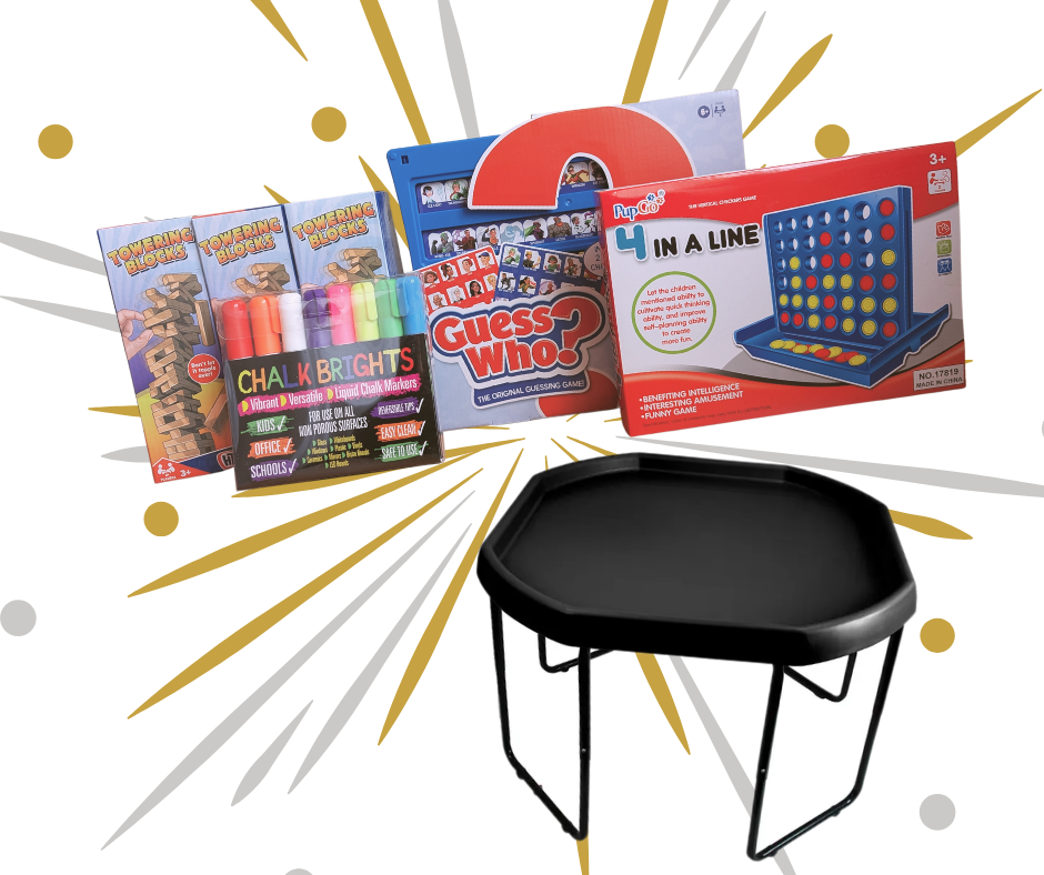 Games and a play tray for Y3 - 50/50 sale treats