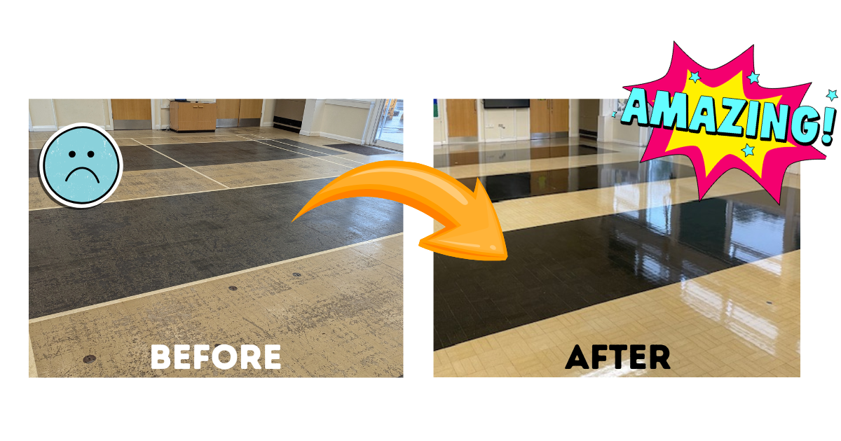 How good does the school hall floor look now?!